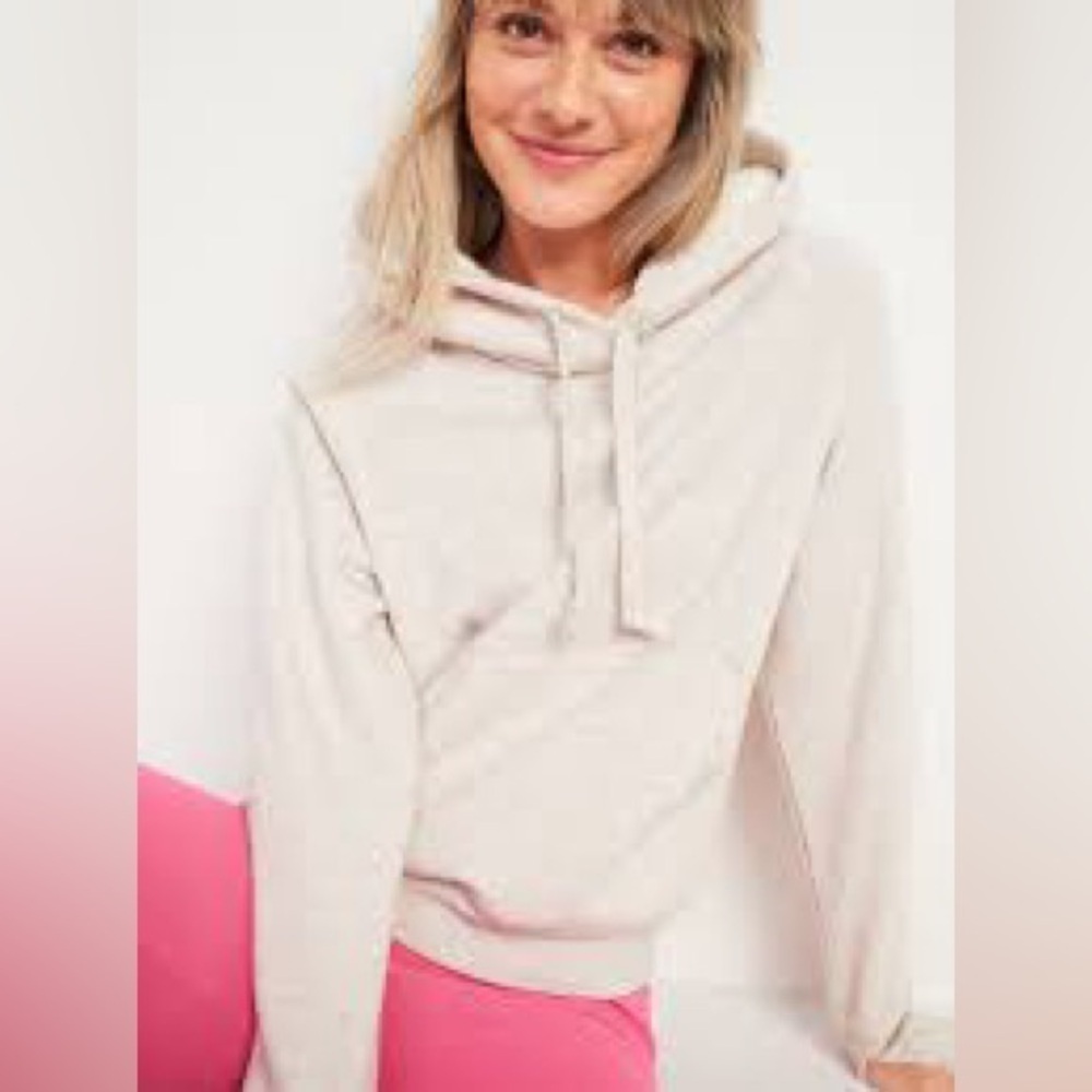 NWT Old Navy Cozy French Terry Hoodie, Size XXL (20), Crème de la Crème